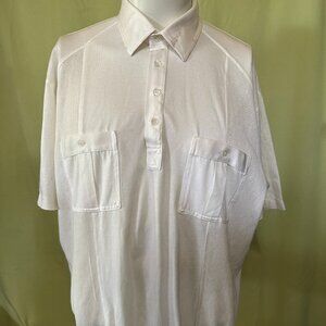 Vintage Alan Stuart Men's White Polo Shirt Size XL RN 46612